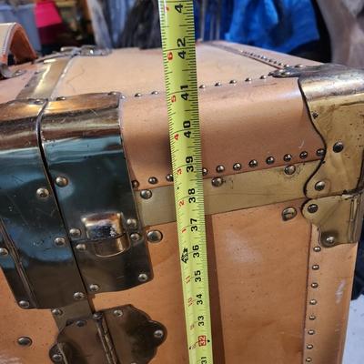 Vintage Wardrobe Travel Trunk with key