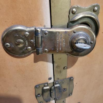 Vintage Wardrobe Travel Trunk with key