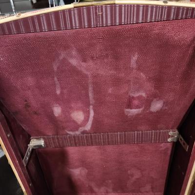 Vintage Wardrobe Travel Trunk with key