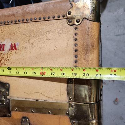 Vintage Wardrobe Travel Trunk with key
