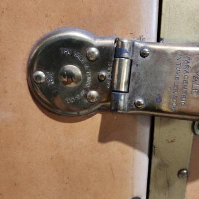 Vintage Wardrobe Travel Trunk with key