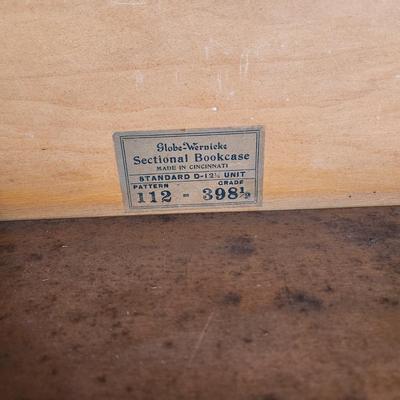 3 Section Globe-Wernieke Sectional Bookcase Barrister Pattern 112 Grade 398 1/2