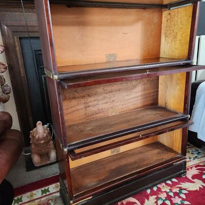 3 Section Globe-Wernieke Sectional Bookcase Barrister Pattern 112 Grade 398 1/2