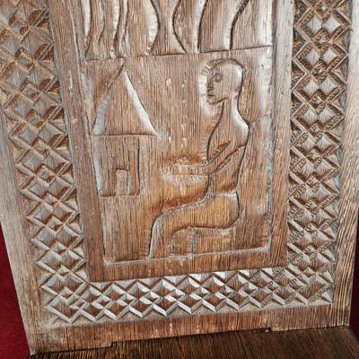 African Hand Carved Wood Chair