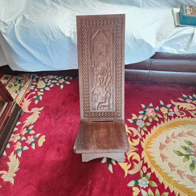 African Hand Carved Wood Chair