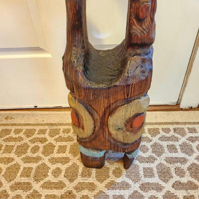 Vintage Mid Century Wood Possible Witco Tiki Cat 41" tall