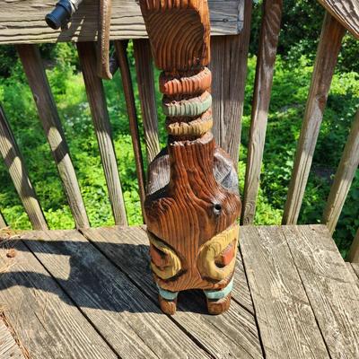 Vintage Mid Century Wood Possible Witco Tiki Cat 41" tall