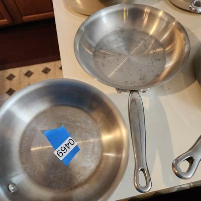 Large lot of Kirkland Pots and Pans Skillet Stockpot Saucepan Made in Italy