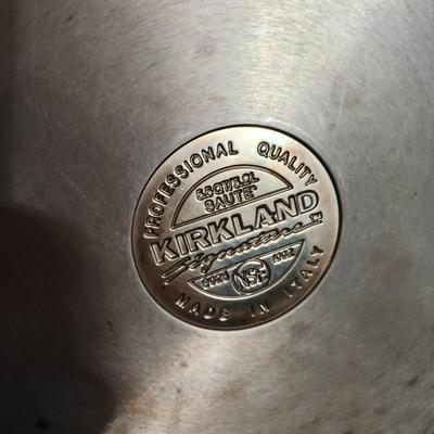 Large lot of Kirkland Pots and Pans Skillet Stockpot Saucepan Made in Italy