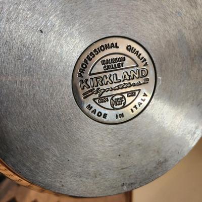 Large lot of Kirkland Pots and Pans Skillet Stockpot Saucepan Made in Italy