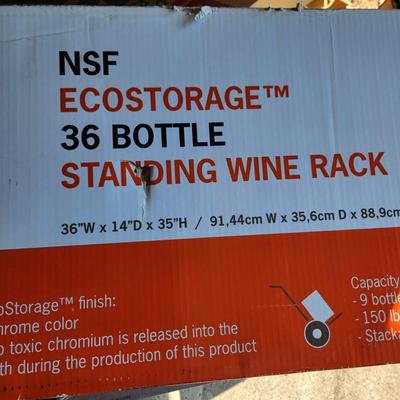 Trinity NSF EcoStorage Wine Bottle Rack holds 36