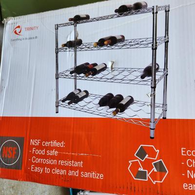 Trinity NSF EcoStorage Wine Bottle Rack holds 36
