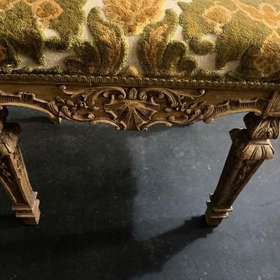 Ornate Green Stool