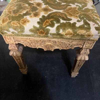 Ornate Green Stool