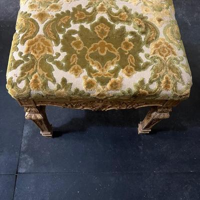Ornate Green Stool
