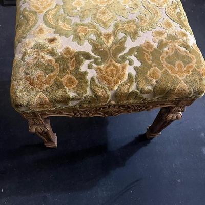 Ornate Green Stool