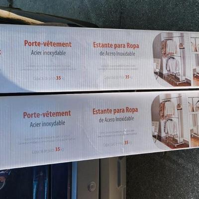 2 New in Box Stainless Steel Garment Racks