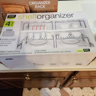 Lot of 4 new in Box Kitchen Organizers Shelving Racks