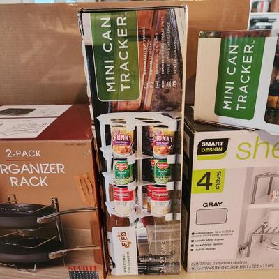 Lot of 4 new in Box Kitchen Organizers Shelving Racks