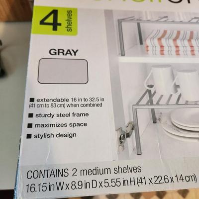 Lot of 4 new in Box Kitchen Organizers Shelving Racks