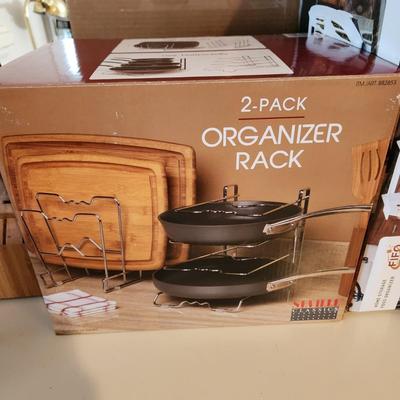 Lot of 4 new in Box Kitchen Organizers Shelving Racks