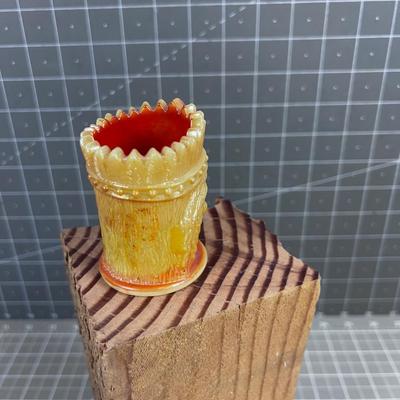 Iridescent Carnival Glass Tooth Pick Holder