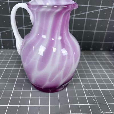 3 Pieces of Pink Swirl Hand Blown GLASS 