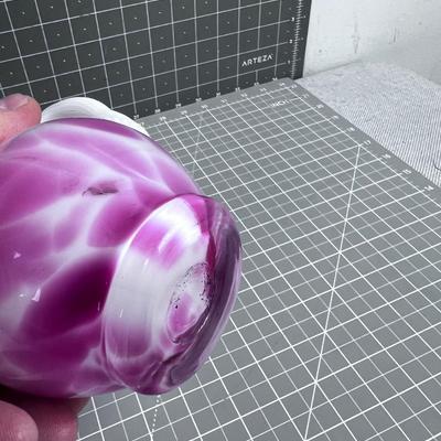 3 Pieces of Pink Swirl Hand Blown GLASS 