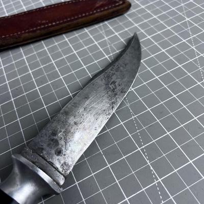 Hand Made Bowie Knife with Leather Sheath
