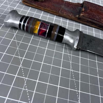 Hand Made Bowie Knife with Leather Sheath