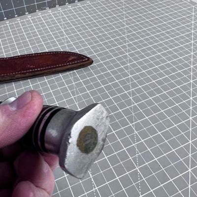 Hand Made Bowie Knife with Leather Sheath