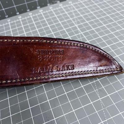 Hand Made Bowie Knife with Leather Sheath