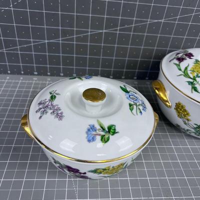 SPODE Stafford Flowers, Oven to Tableware, (2) Covered Casserole 