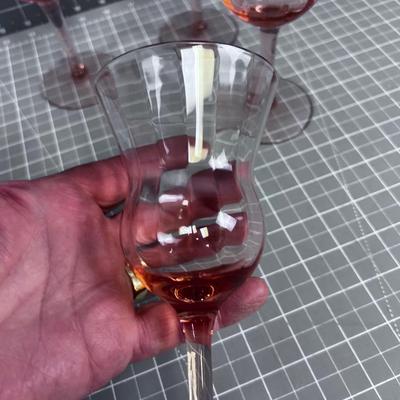 4 Very NICE Wine Depression Glass Old '30's 