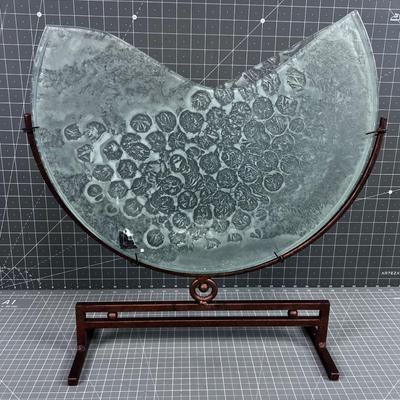 HAND Crafted Glass Disc VASE 