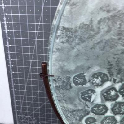 HAND Crafted Glass Disc VASE 