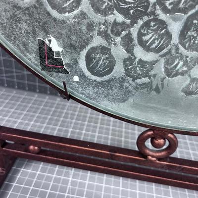 HAND Crafted Glass Disc VASE 