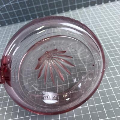 SUNKIST Pink Depression Glass Juicer