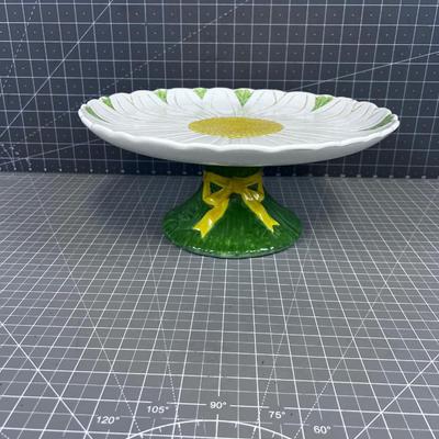 METLOX -  Daisy Embossed Cake Plate WOW!! 