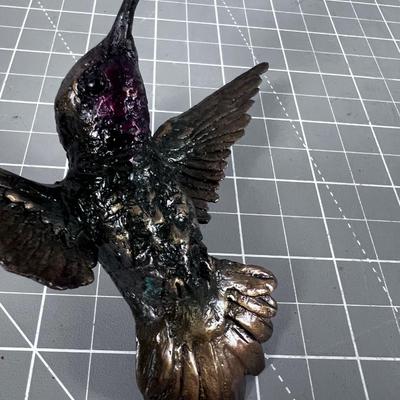 Double BRONZE Hummingbird ART Sculpture