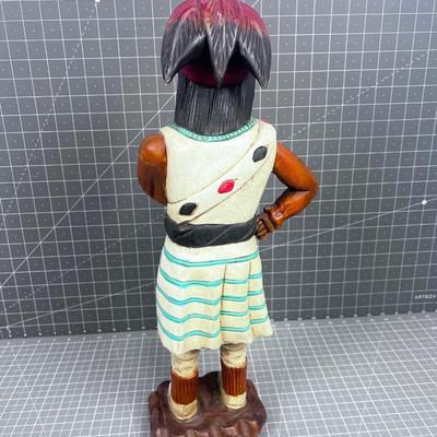 Carved Native Statue 