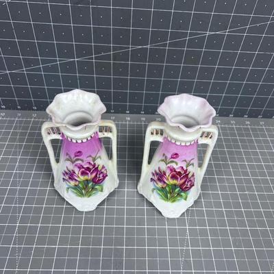 Pair of Bud Vases, MADE in Austria 