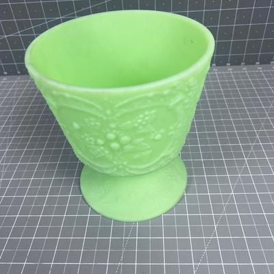 Fenton SATIN Glass, GREEN 