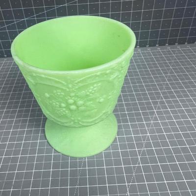Fenton SATIN Glass, GREEN 