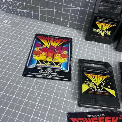 Vintage 1980 ODYSSEY Game Cartridges 