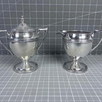 FBR Silver Plated Cream & Sugar