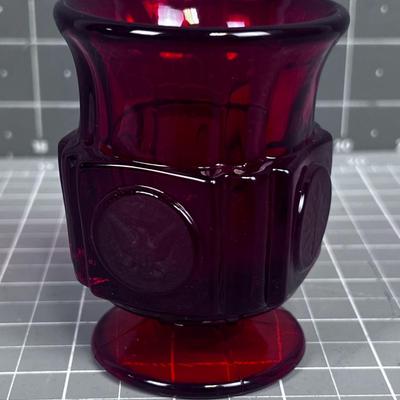 Coin Glass Ruby Red Glass 