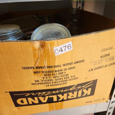 Box Lot of Canning Glass Jars With Lids Le Pratique and Others Wire Lids