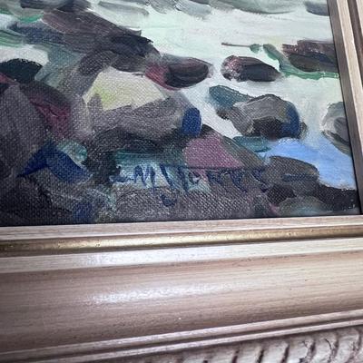 Original Art, Rock Port Main Dated 1951 Seagull 