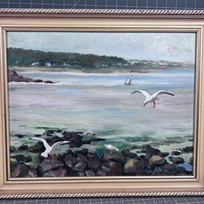 Original Art, Rock Port Main Dated 1951 Seagull 